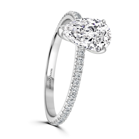 Platinum Pear Shape Laboratory Grown Diamond Engagement Ring - 2.51ct
