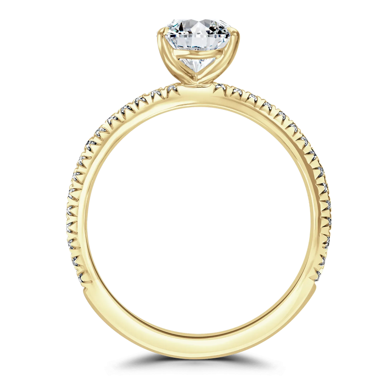 18ct Yellow Gold Pear Shape Laboratory Grown Diamond Engagement Ring - 1.51ct