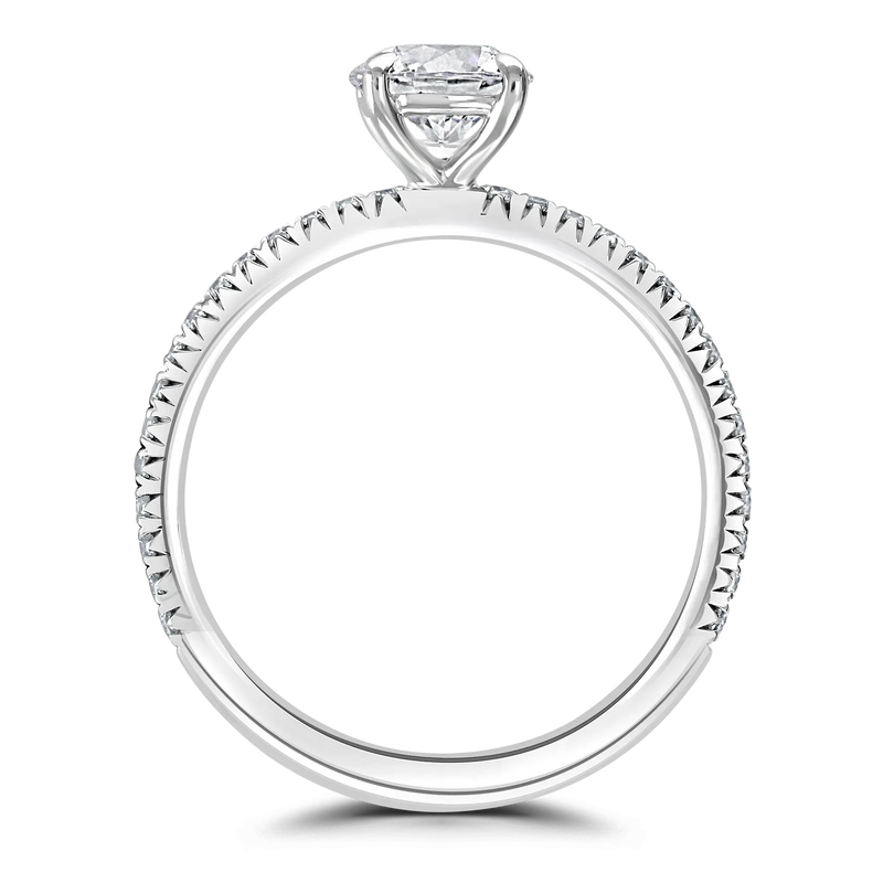 Platinum Round Brilliant Cut Laboratory Grown Diamond Engagement Ring - 3.10ct