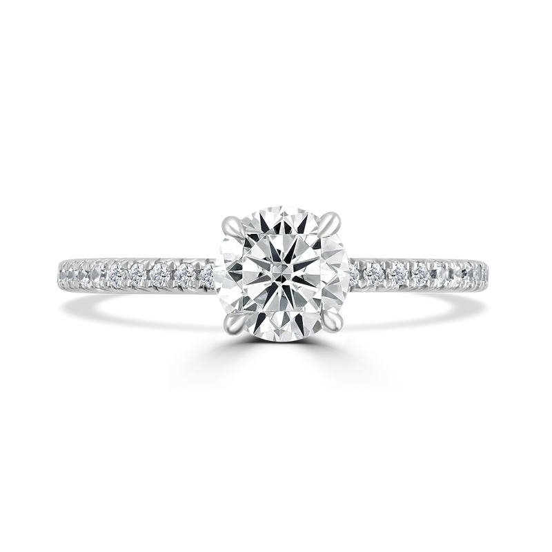 Platinum Round Brilliant Cut Laboratory Grown Diamond Engagement Ring - 3.10ct