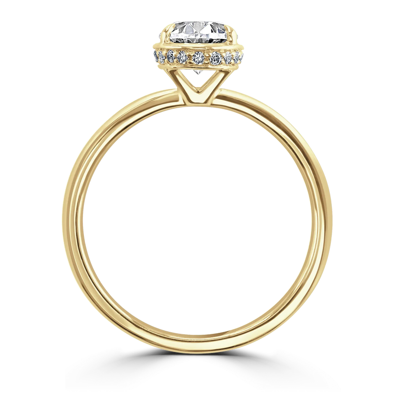 18ct Yellow Gold Oval Shape Laboratory Grown Diamond Engagement Ring - 2.04ct