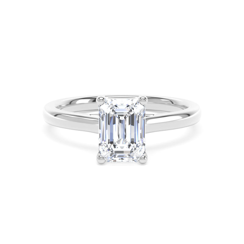 Platinum Emerald Cut Laboratory Grown Diamond Engagement Ring - 1.04ct