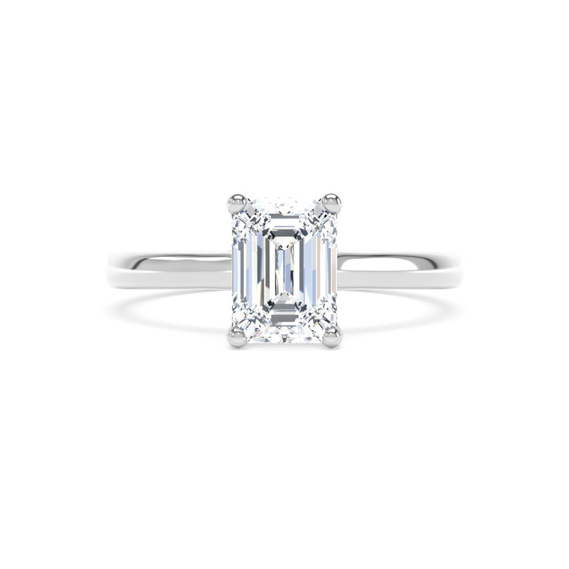 Platinum Emerald Cut Laboratory Grown Diamond Engagement Ring - 1.04ct