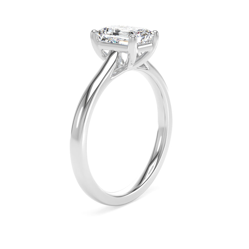 Platinum Emerald Cut Laboratory Grown Diamond Engagement Ring - 1.04ct
