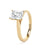 18ct Yellow Gold Emerald Cut Laboratory Grown Diamond Engagement Ring - 1.55ct