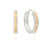 Classic Small Hinge Reversible Hoop Earrings - Gold/Silver - ER10295 TWT