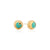 Small Turquoise Stud Earrings - Gold - ER10305-GTQ