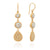 Pearl Scalloped Triple Drop Earrings - Gold - ER10475-GPL