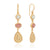 Pink Opal and Mother of Pearl Triple Drop Earrings - Gold - ER10546-GPOMP