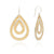 Classic Large Open Teardrop Earrings - Gold/Silver - ER10549-TWT
