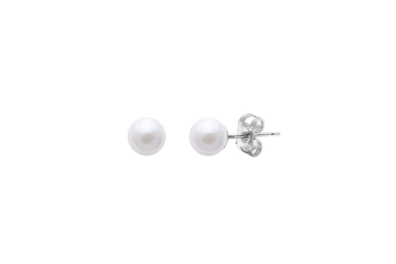 Akoya Pearl Stud Earrings, 4-4.5mm - White Gold - ESCP18WG4W