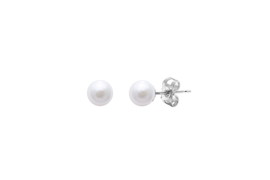 Akoya Pearl Stud Earrings, 4-4.5mm - White Gold - ESCP18WG4W
