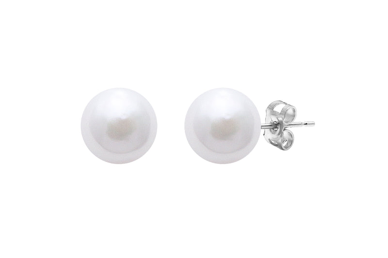 Akoya Pearl Stud Earrings, 8.5-9mm - White Gold - ESCP18WG8.5W