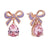 Amelia Bow Stud Earrings, Lilac & Pink - Rose Gold - AS22TRE52