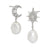 Luna Mismatch Star/Moon Stud Drop Earrings - Silver - AS22SGE32