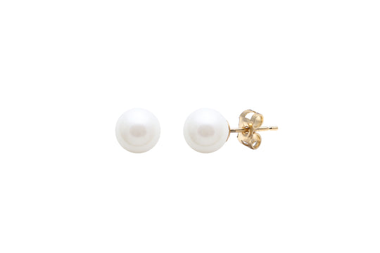 Freshwater Pearl Stud Earrings, 5-5.5mm - 9ct Yellow Gold - ESRWYG5