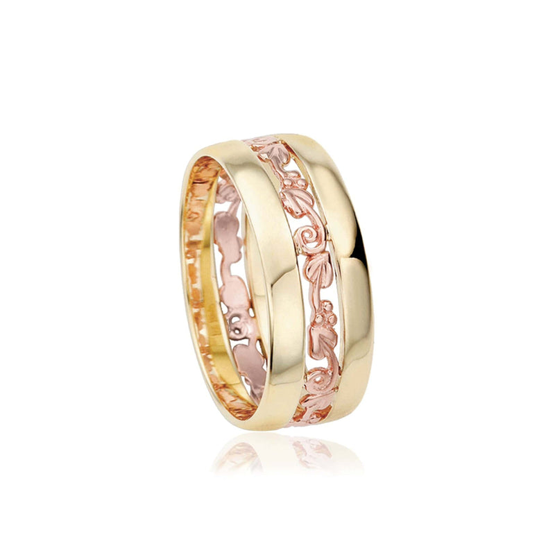Tree of Life Ring, Size O - Yellow/Rose Gold - ETOLR4