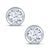 Round Dew Drop Diamond Stud Earrings, 0.30ct - 18ct White Gold - EZ1030S7W18