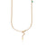 Cleopatra Green Baguette Chain Necklace - Silver - SPS-85