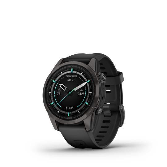 Epix Pro (Gen 2), Sapphire Edition, 42mm - Carbon Grey DLC Titanium with Black Band - 010-02802-15