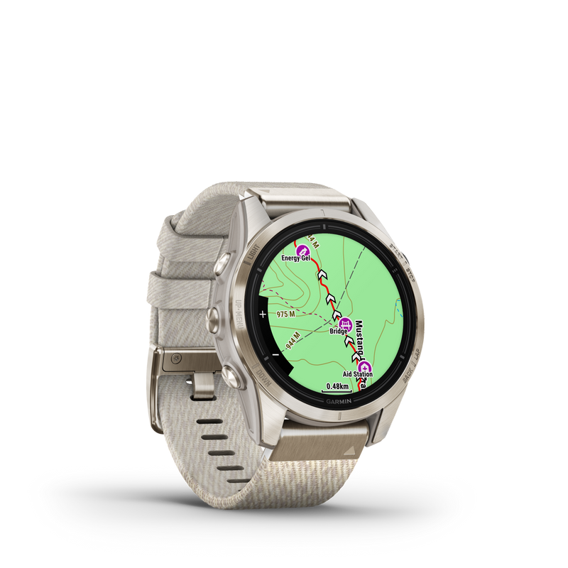 Epix Pro (Gen 2), Sapphire Edition, 42mm - Soft Gold with Cream Heathered Nylon Band - 010-02802-20