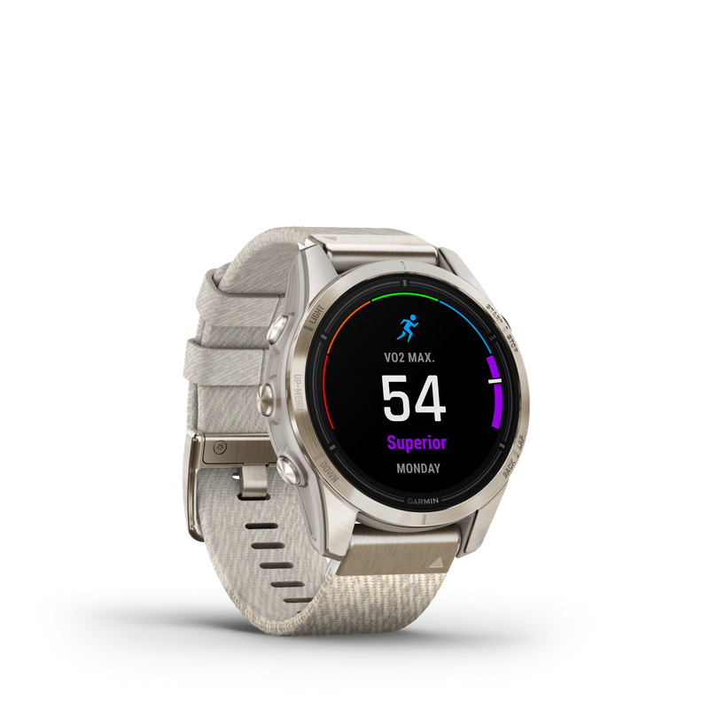 Epix Pro (Gen 2), Sapphire Edition, 42mm - Soft Gold with Cream Heathered Nylon Band - 010-02802-20