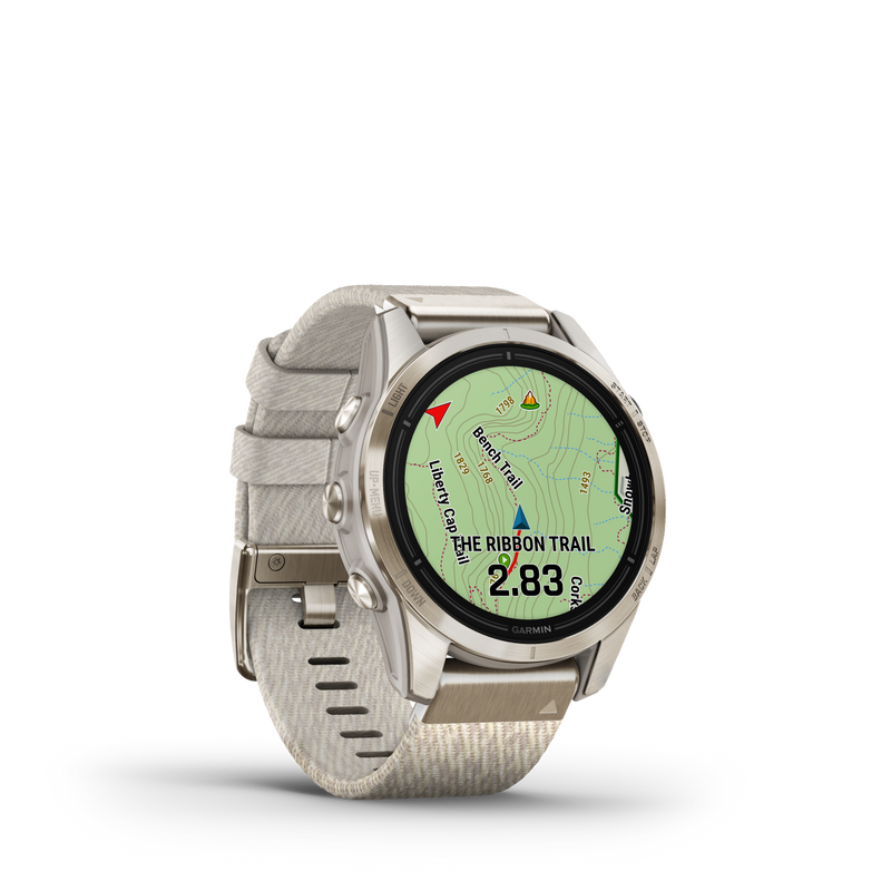 Epix Pro (Gen 2), Sapphire Edition, 42mm - Soft Gold with Cream Heathered Nylon Band - 010-02802-20