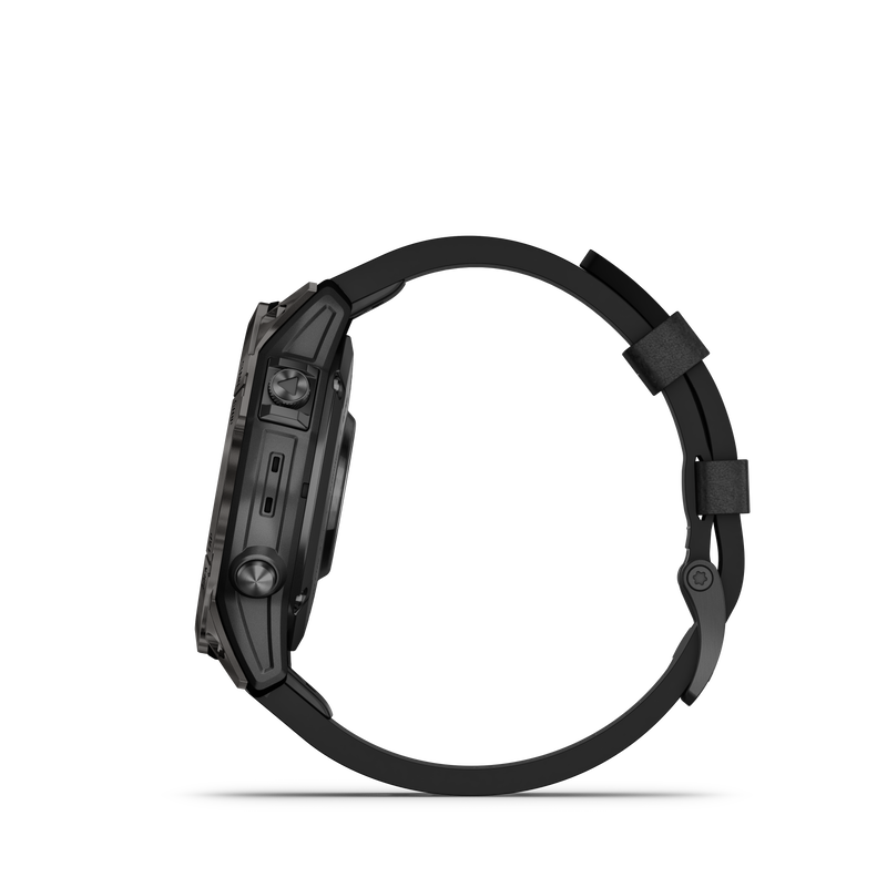 Epix Pro (Gen 2), 47mm, Sapphire Edition - Carbon Grey DLC Titanium with Black Leather Band - 010-02803-30