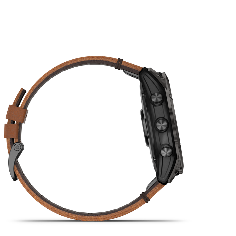 Epix Pro (Gen 2), 51mm, Sapphire Edition -  Carbon Grey DLC Titanium with Chestnut Leather Strap - 010-02804-30