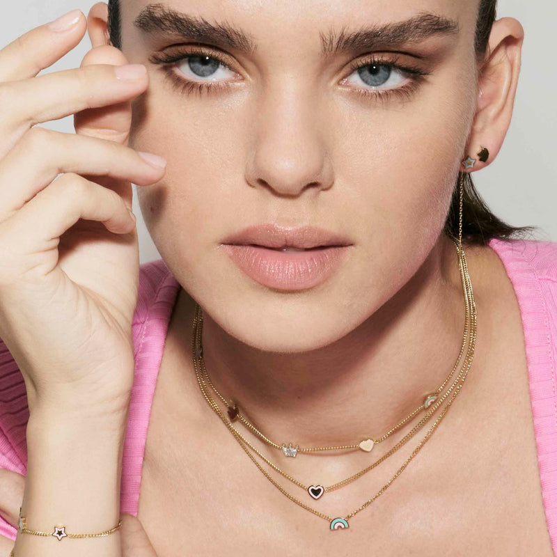 Fairy Icons Rainbow Necklace - Silver - 134102/044