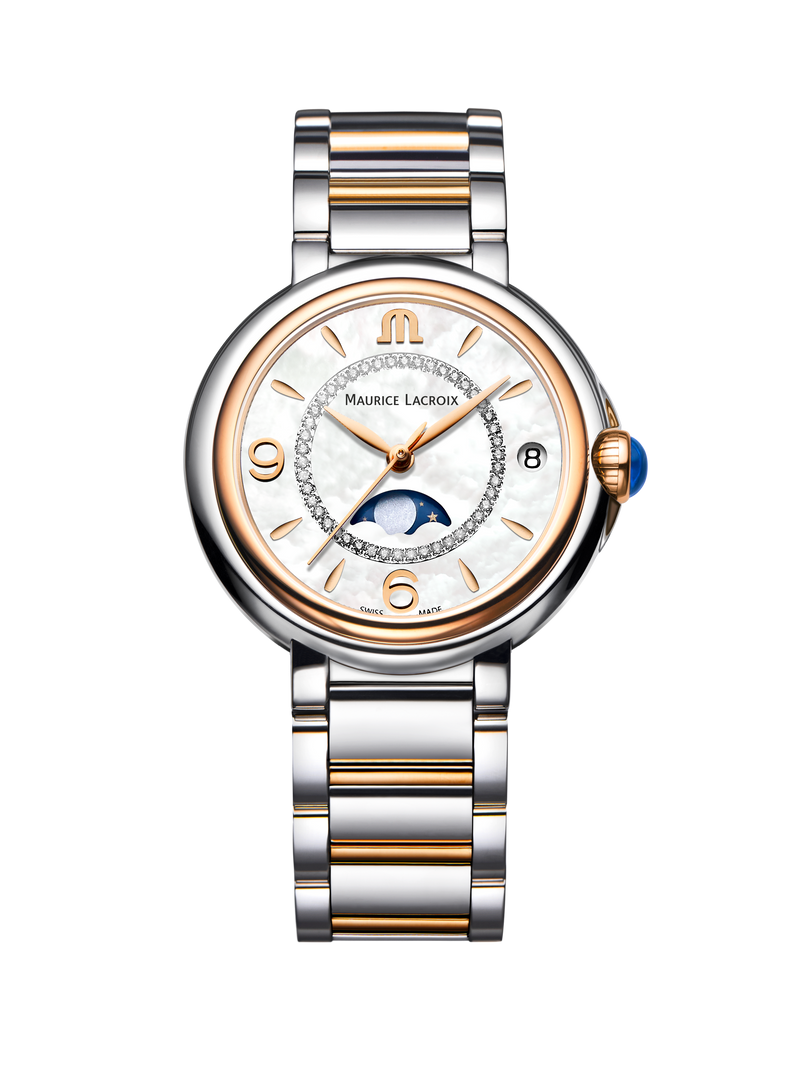 Fiaba Moonphase Ladies Watch, 32mm - Two-Tone Stainless Steel - FA1084-PVP13-150-1