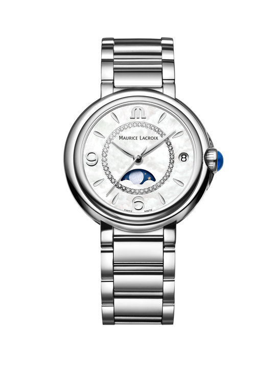 Fiaba Moonphase Ladies Watch, 32mm - Stainless Steel - FA1084-SS002-170-1