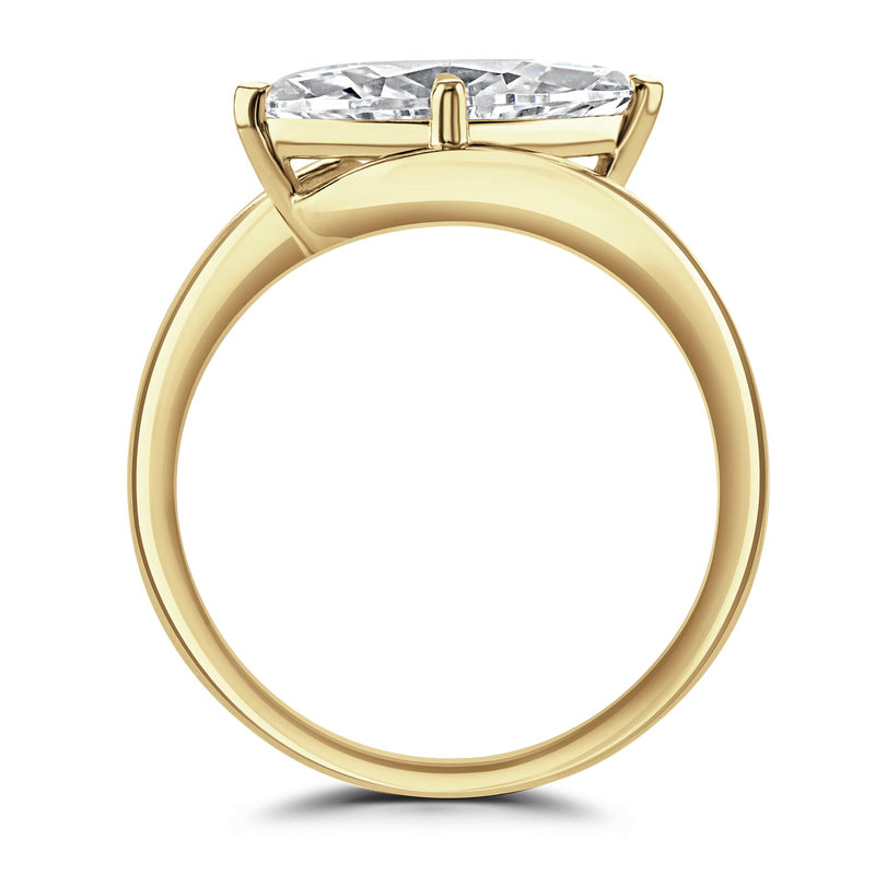18ct Yellow Gold Marquise Cut Laboratory Grown Diamond Engagement Ring - 2.09ct
