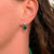 Esme Statement Emerald/Sky Blue Stud Earrings - Silver - AS22TRE10