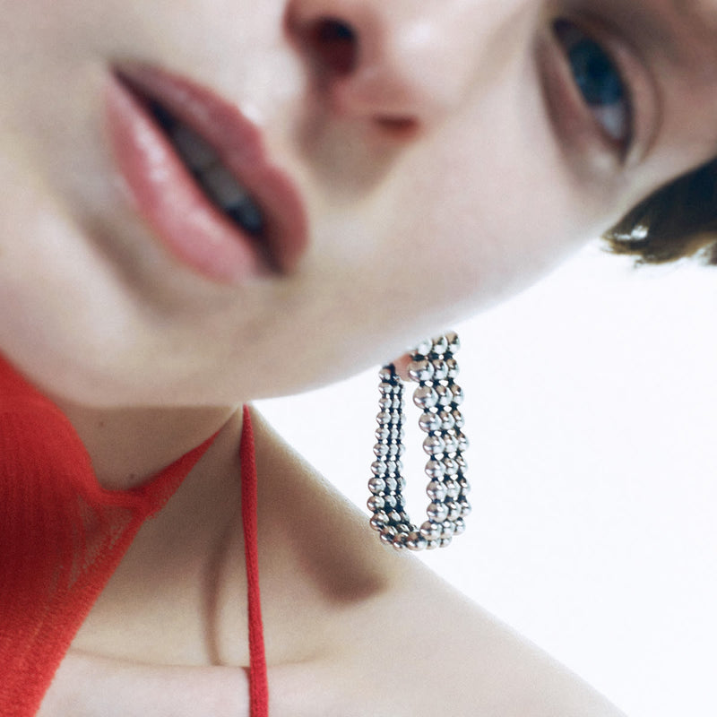 Moonlight Grapes Single Earring, Left - Silver - 20001457