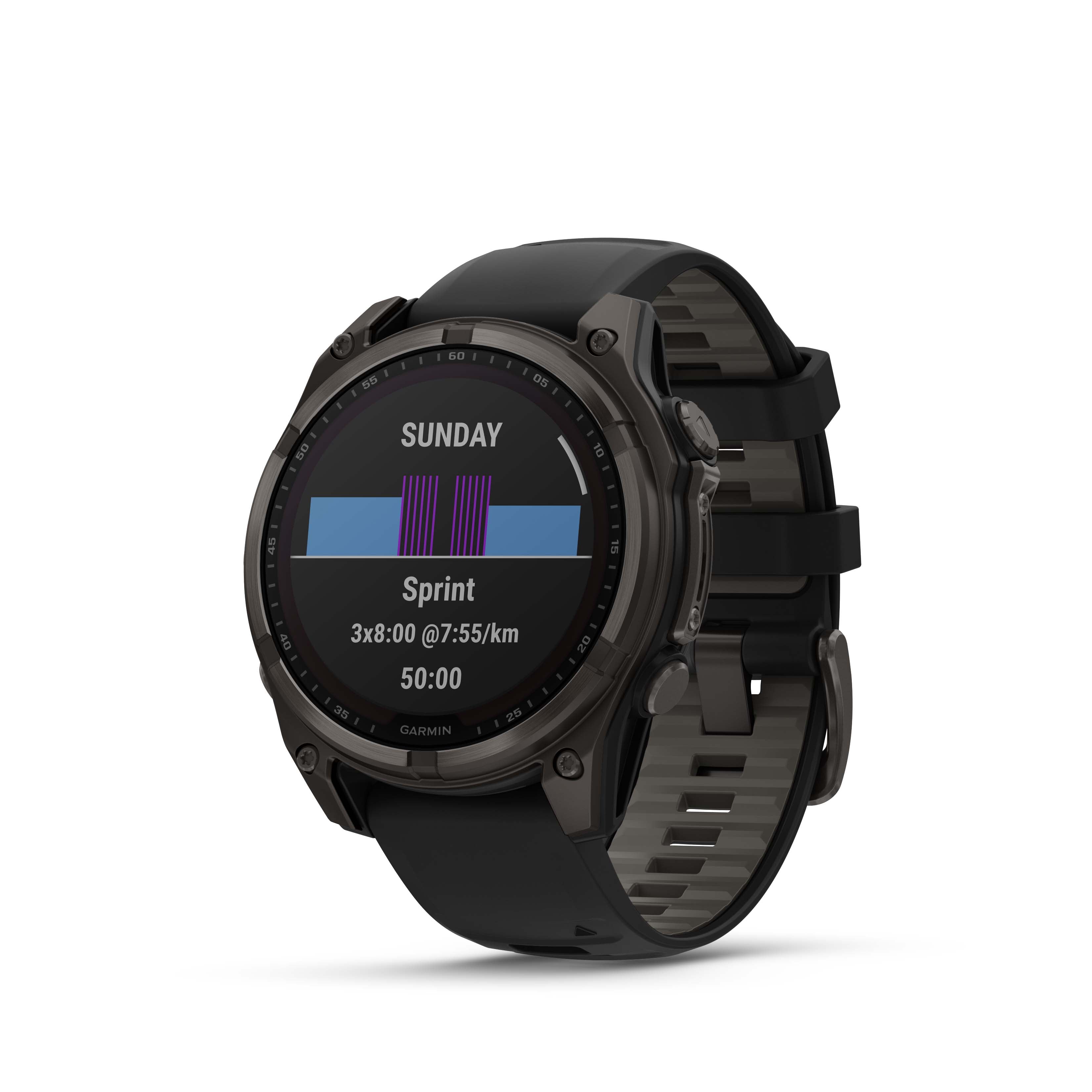 Fenix 8 Smartwatch, 47mm - Solar, Sapphire, Carbon Grey DLC
