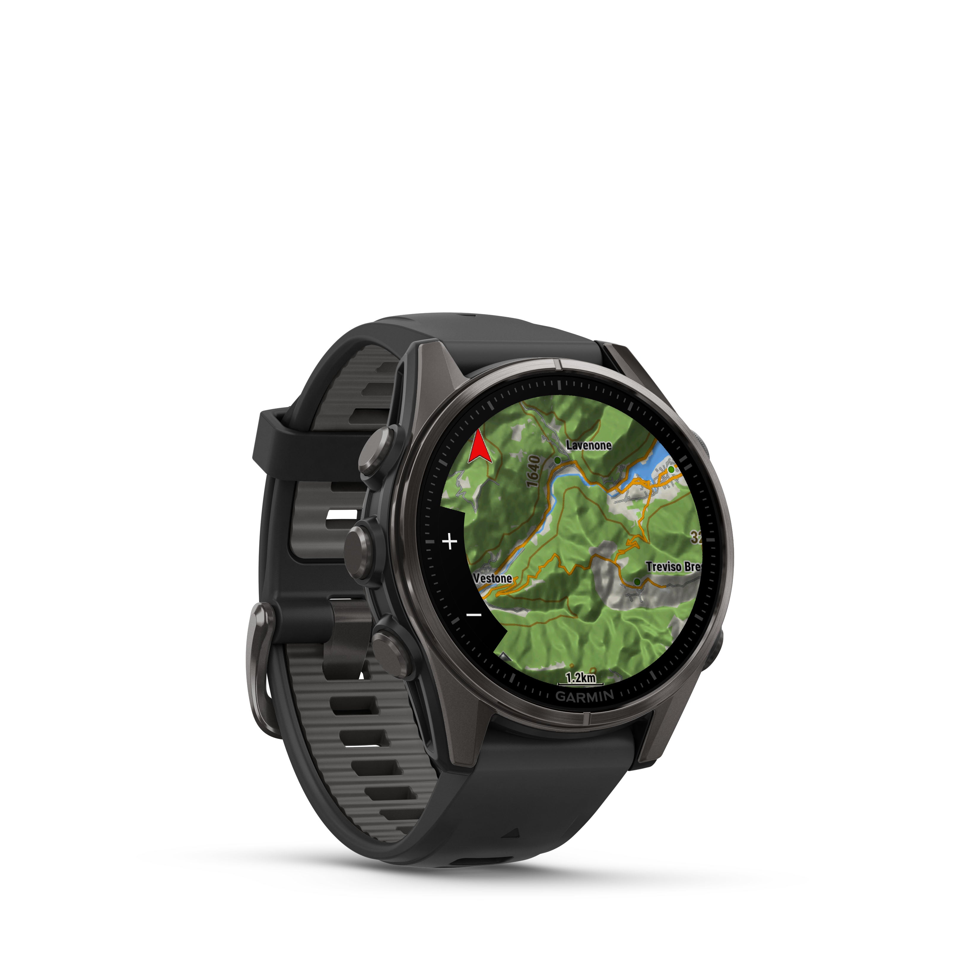 Fenix 8 Smartwatch, 43mm - AMOLED Sapphire, Carbon Grey DLC With