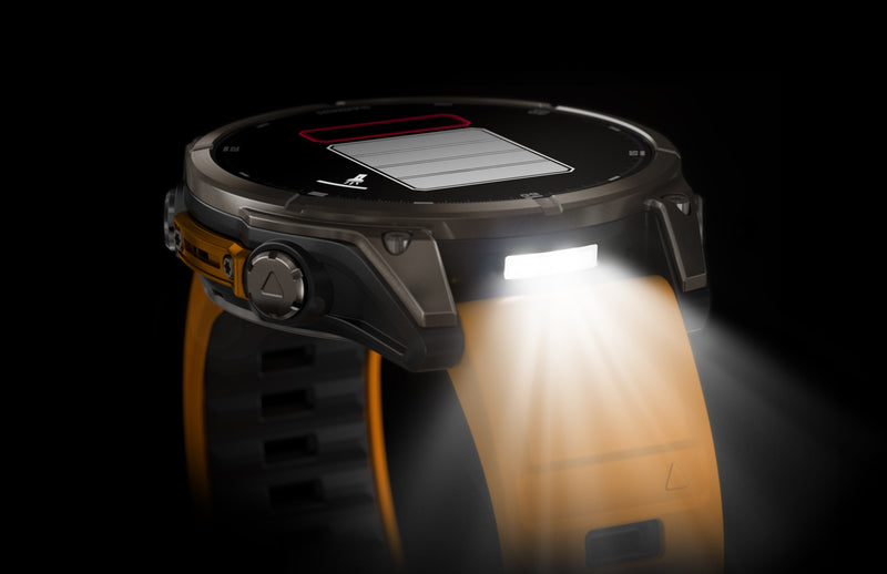 Fenix 8 GPS Smartwatch, 51mm - AMOLED Sapphire, Titanium with Spark Orange/Graphite Silicone Band - 010-02905-11