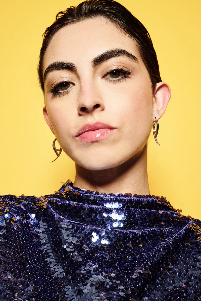 Flick CZ Earrings - Silver