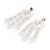 Flower Chandelier Earrings - White Pearl - 23EFCwp
