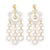 Flower Chandelier Earrings - White Pearl - 23EFCwp