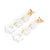 Flower Drop Earrings - White - 23EFDw