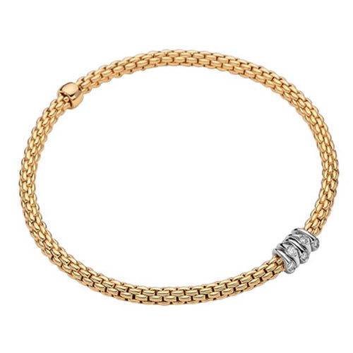 Prima Flex'It Bracelet with Diamonds, 0.07ct - 18ct Yellow Gold