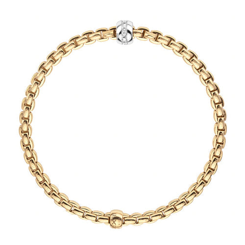 Eka Flex'It Bracelet with Diamonds, Medium - 18ct Yellow Gold - 733BBBRM-GB