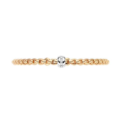 Eka Flex'it Bracelet with Diamonds, Small - 18ct Yellow Gold - 733BBBRS-GB