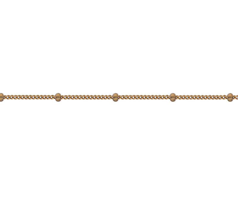 Filed Beaded Curb Chain, 18
