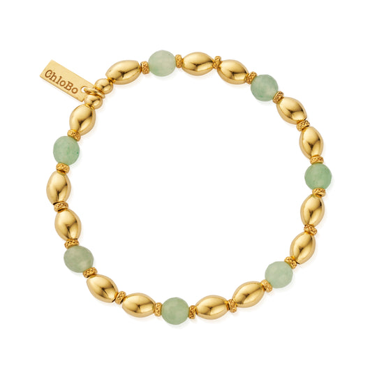 Good Fortune Aventurine Bracelet - Gold - GBAFRO