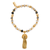 Tassel Of Joy Black Rutilated Quartz Bracelet - Gold - GBBRQO3455