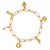 Soul Compass Multi Charm Link Chain Bracelet - Gold - GBLCMSC