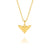 Mini Angel Wings Chain Necklace - Gold - GDN7GP